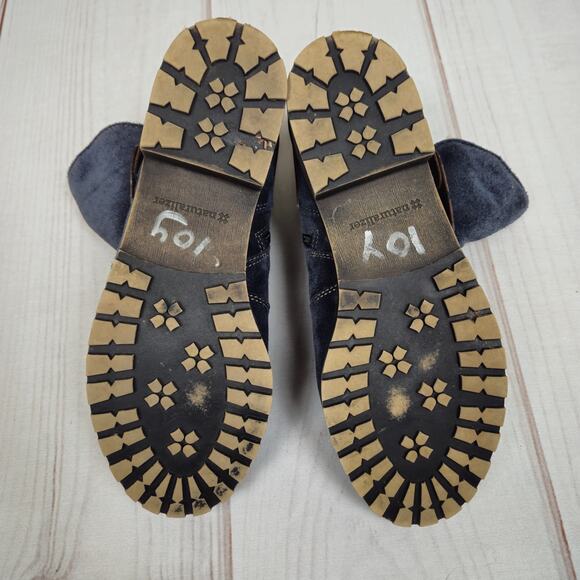 Naturalizer Talley Suede Sherpa Moto Boots Navy 8.5W - Picture 6 of 14